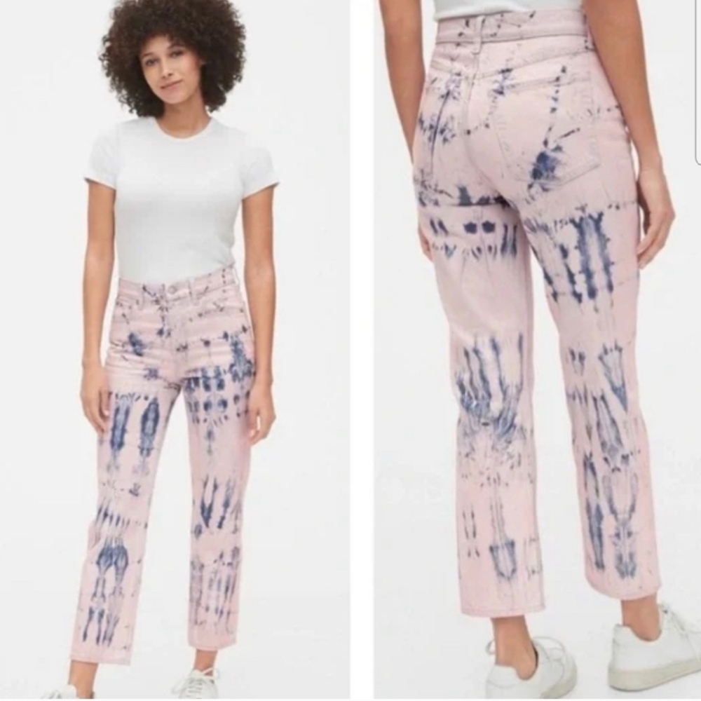 Gap | Pink & Blue Acid Wash Button-Fly High Waist 1969 Women's Jeans - Sz: 6/28